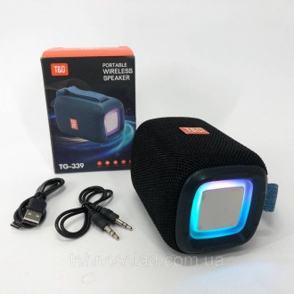  Портативна Bluetooth колонка TG339 5W з RGB підсвічуванням. UE-610 Колір: чорни. . фото 8