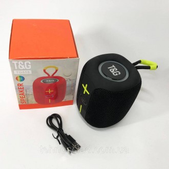  Портативна Bluetooth колонка TG658 8W з RGB підсвічуванням. QG-516 Колір: чорни. . фото 10