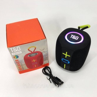  Портативна Bluetooth колонка TG658 8W з RGB підсвічуванням. QG-516 Колір: чорни. . фото 6