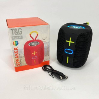  Портативна Bluetooth колонка TG658 8W з RGB підсвічуванням. QG-516 Колір: чорни. . фото 5