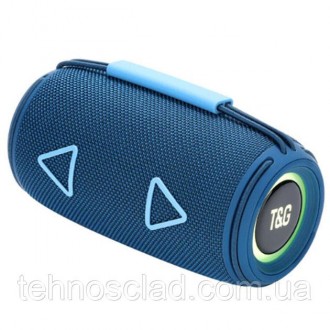  Bluetooth-колонка TG657 з RGB підсвічуванням 1500 mAh. MS-491 Колір: синійФункц. . фото 9