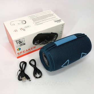  Bluetooth-колонка TG657 з RGB підсвічуванням 1500 mAh. MS-491 Колір: синійФункц. . фото 4