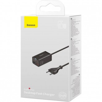 Мережевий зарядний пристрій Baseus GaN3 Pro Desktop Fast Charger
Мережний адапте. . фото 8