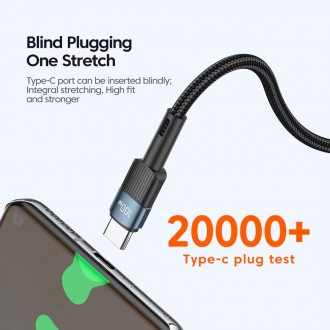 Кабель Essager Fast Charging USB to Type-C PD100W 7A 100 cм предназначен для син. . фото 5