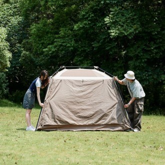 Намет з навісом Naturehike Village CNK2300ZP022, коричневий великий
 Naturehike . . фото 6