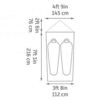 Kelty Grand Mesa 2 - легкий двомісний намет в оновленому дизайні. Намет зі зручн. . фото 8