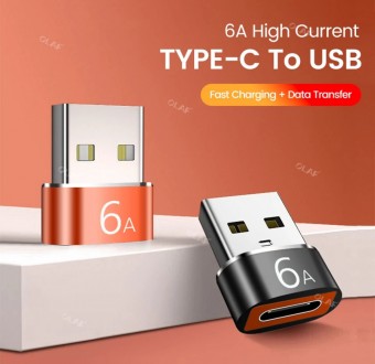 Перехідник з USB 3,0 на Type C OTG 6A, перехідник з USB C «мама» на USB «тато, а. . фото 7