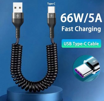 Зарядний кабель 66 W 5 A (USB/Type-C) червоний
Швидке та надійне передавання дан. . фото 2