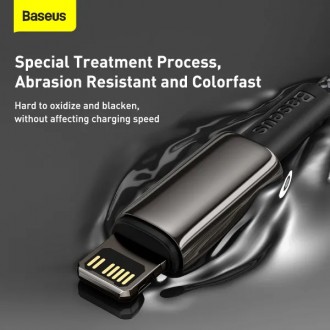 Кабель Baseus Tungsten Gold Fast Charging Data Cable USB to Lightning 2.4A 1m є . . фото 9