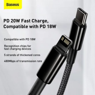 Кабель Baseus Tungsten Gold Fast Charging Data Cable USB to Lightning 2.4A 1m є . . фото 8