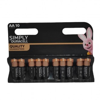 Лужні батарейки Duracell Simply AA (LR06) MN1500 10 шт. Київ. фото 1 Лужні батарейки Duracell Simply AA (LR06) MN1500 10 шт. Київ. фото 1