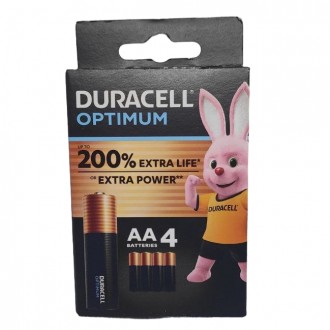 Лужні батарейки Duracell Optimum AA (LR06) 4 шт. Київ. фото 1 Лужні батарейки Duracell Optimum AA (LR06) 4 шт. Київ. фото 1