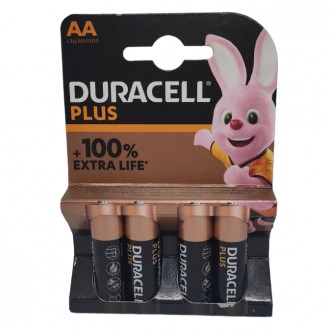 Лужні батарейки Duracell Plus AA (LR06) 4 шт. Київ. фото 1 Лужні батарейки Duracell Plus AA (LR06) 4 шт. Київ. фото 1