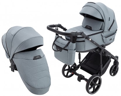 Коляска 2 в 1 Adamex Zico Tip TK-60 темно-сірий. Київ. фото 1