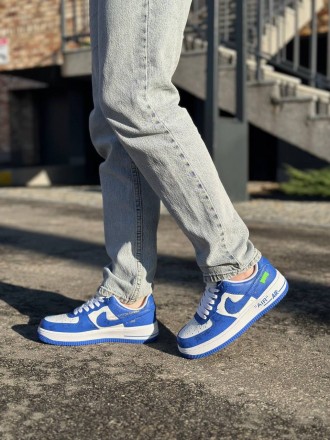 Nike Air Force LV By Virgil Abloh Blue                                          . . фото 3