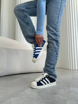 Adidas Superstar 50/50 Navy Blue                                                . . фото 7