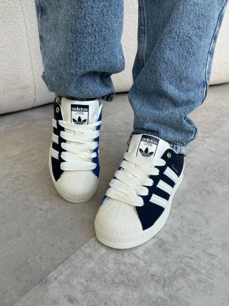 Adidas Superstar 50/50 Navy Blue                                                . . фото 10