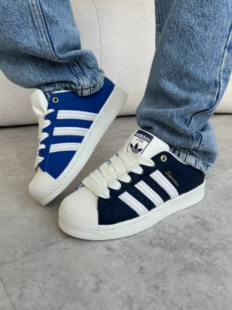 Adidas Superstar 50/50 Navy Blue                                                . . фото 4