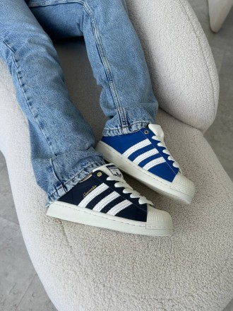 Adidas Superstar 50/50 Navy Blue                                                . . фото 3