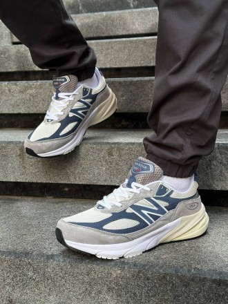 New Balance 990v6 Grey Day Grey Navy                                            . . фото 2