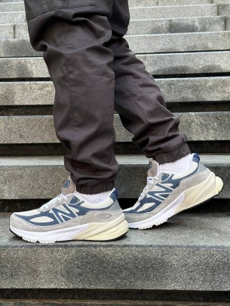 New Balance 990v6 Grey Day Grey Navy                                            . . фото 8