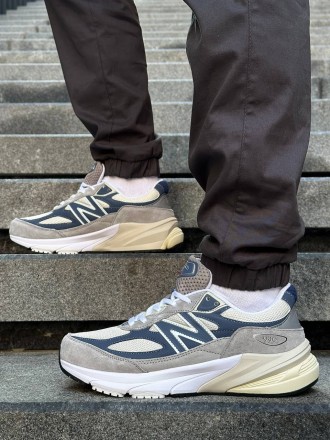 New Balance 990v6 Grey Day Grey Navy                                            . . фото 7