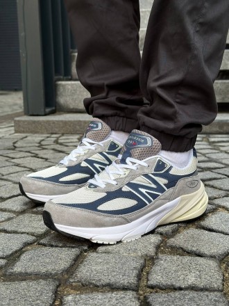 New Balance 990v6 Grey Day Grey Navy                                            . . фото 3