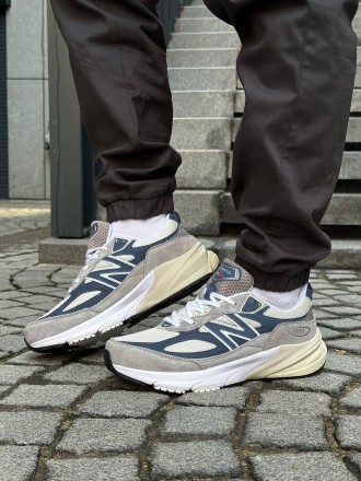 New Balance 990v6 Grey Day Grey Navy                                            . . фото 4