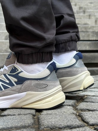 New Balance 990v6 Grey Day Grey Navy                                            . . фото 9