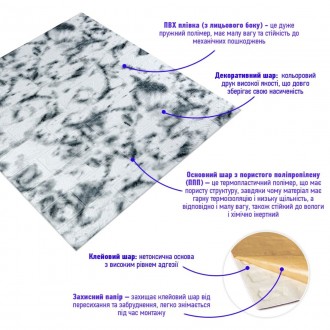 3D панелі самоклеючі – декоративне покриття для стін, виконане з легкого та міцн. . фото 3