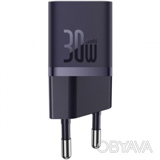 Baseus GaN5 Fast Charger 1C 30W - це компактне та потужне рішення для швидкого т. . фото 1