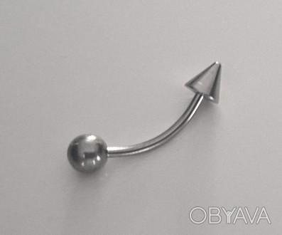 Сережка для пирсинга Fashion (1,8 см) из медицинской стали Серебристая (ПРМ006)