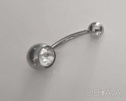 Сережка для пирсинга Fashion (2,5 см) из медицинской стали Серебристая (ПРМ012)