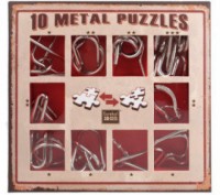 Розвиваючий набір головоломок 10 Metall Puzzles red 10 головоломок Eureka 3D Puz. . фото 4