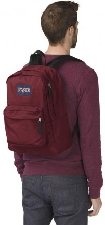 Городской рюкзак 25L Jansport Superbreak бордовый. . фото 3 Яркий городской рюкзак 25L Jansport Superbreak бордовый JS00T5019FL
Описание тов. . фото 3
