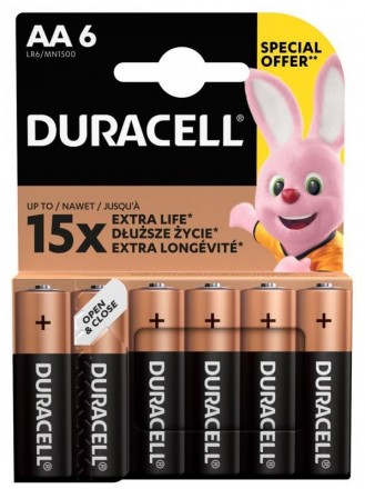 Батарейка Duracell LR6 AA 1шт (BAT005). Луцк. фото 1 Батарейка Duracell LR6 AA 1шт (BAT005). Луцк. фото 1