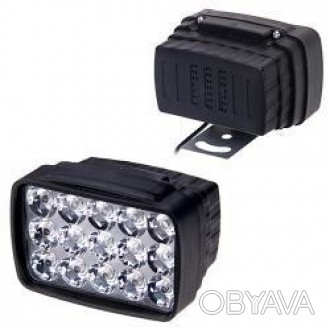 Фары LED AUR 10W/9-32V/15LED 48784 90х60мм прямоугольная (2шт)Корпус-силумин Жиз. . фото 1