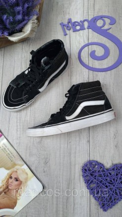 Кеды высокие для мальчика Vans Old School замшевые черного цвета.
Vans известен . . фото 3