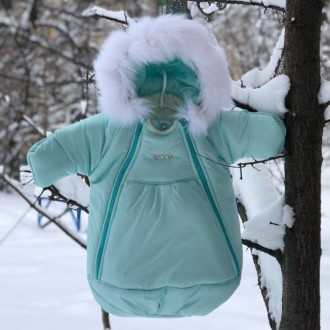 Зимний комбез мешок (ментол) 0-6 мес. Львов. фото 1 Зимний комбез мешок (ментол) 0-6 мес. Львов. фото 1