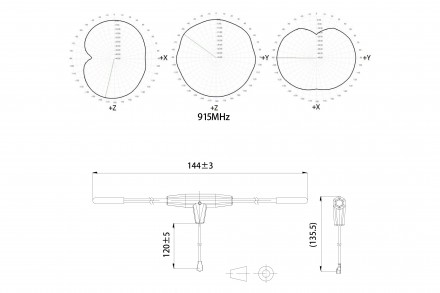 
 Антенна FrSky диполь для приёмников R9 SX, MX, Slim+ IPEX1 (868 МГц EU)
Характ. . фото 3