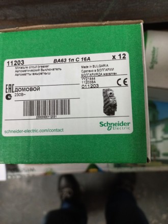 Автоматичний вимикач Schneider Electric C16  ( Виробництво Болгария) новий. Маю . . фото 4