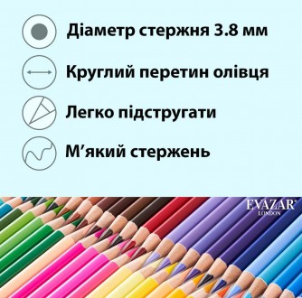 Откройте для себя мир творчества с цветными карандашами премиум-класса EVAZAR! Н. . фото 7