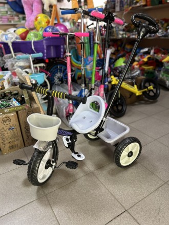 Велосипед з ручкою  TILLY сірий. Івано-Франківськ. фото 1