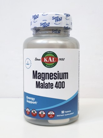 Малат магнію KAL (США), 400 мг, 90 таблеток.
В наявності.

Малат магнію є клю. . фото 2