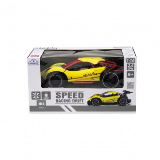 SL-284RHY Автомобіль SPEED RACING DRIFT з р/к AEOLUS жовтий, акум.3,7V 1:16 Авто. . фото 2