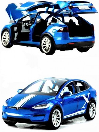  2403C Металева машинка MiniAuto 1:24 Tesla Model Металева машинка Tesla Model X. . фото 4