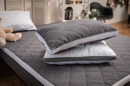 Подушка анатомическая классическая "Strong Sleep 3D" Gray-White collection - бла. . фото 8