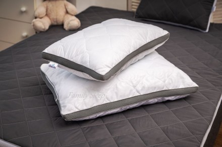 Подушка анатомическая классическая "Strong Sleep 3D" Gray-White collection - бла. . фото 7