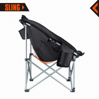 Раскладное кресло KingCamp Moon Camping Chair with Cooler Black/grey (KC3989 bla. . фото 9