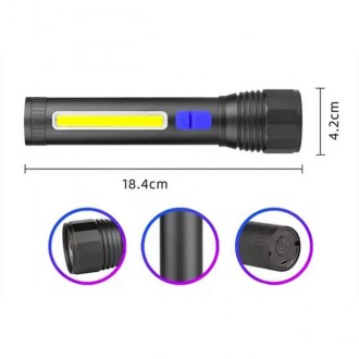 Ліхтар ручний OV-482 акумуляторний CB-C12-P50-COBРучний ліхтар CB-C12-P50+COB бу. . фото 5